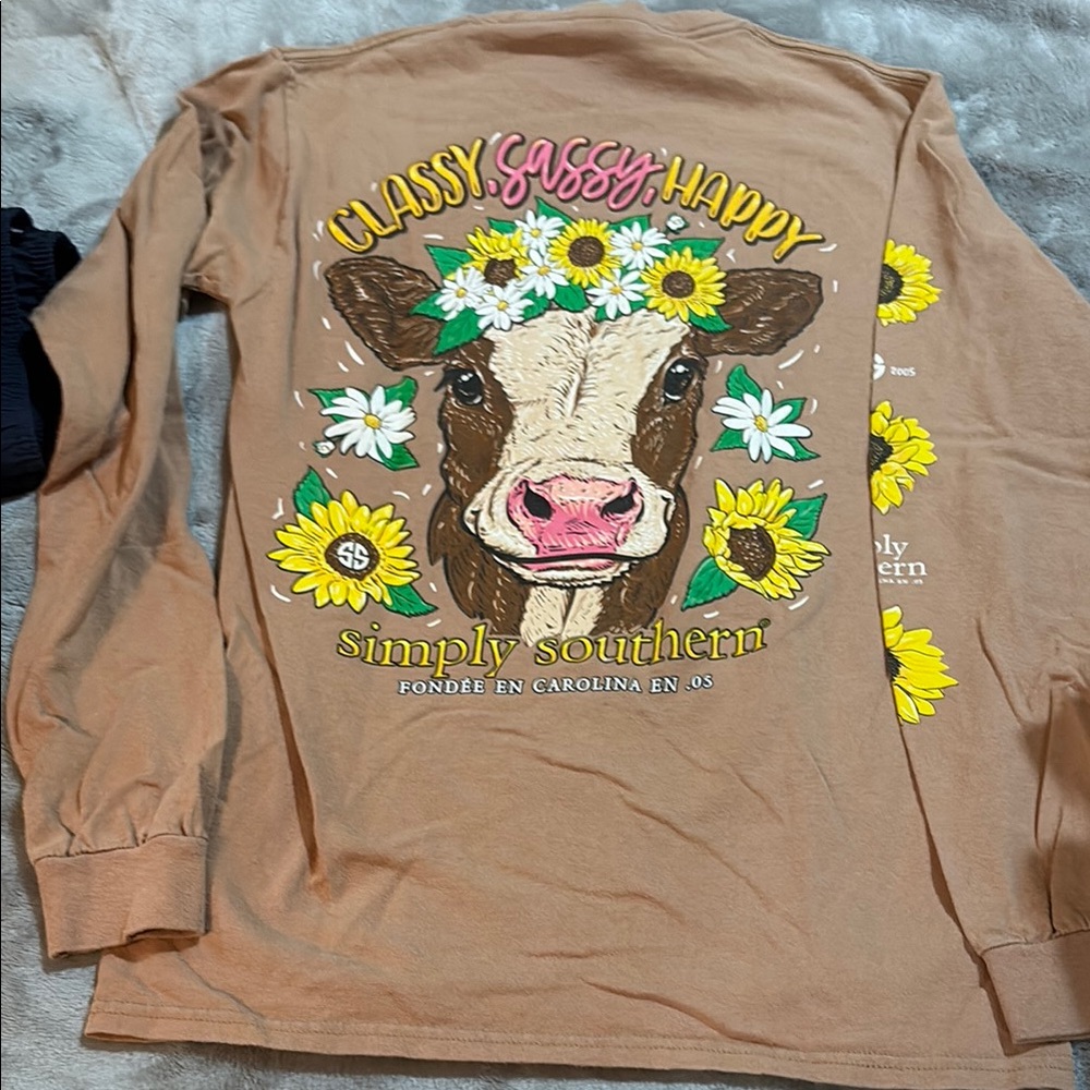 Simply Southern Kids Brown Long Sleeve Shirt